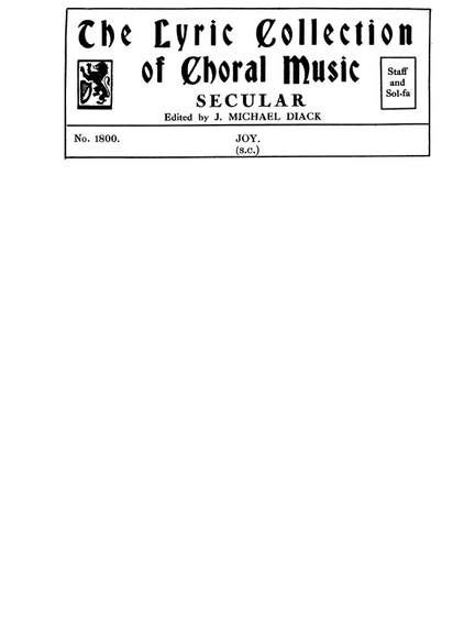 Robert Schumann: Joy