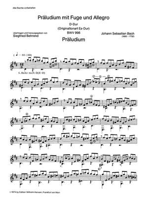 Johann Sebastian Bach: Prelude Fugue and Allegro