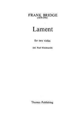 Frank Bridge: Lament