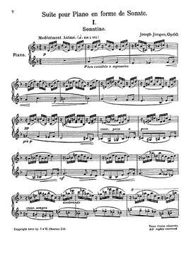 Joseph Jongen: Suite For Piano Op.60