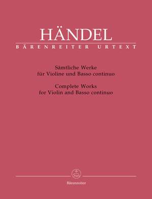 Handel, GF: Complete Works for Violin & Basso continuo. (Urtext)