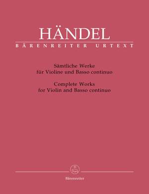 Handel, GF: Complete Works for Violin & Basso continuo. (Urtext)