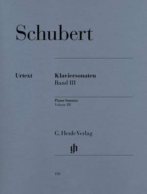 Schubert: Piano Sonatas (Early and Unfinished Sonatas) revised edition Vol. 3
