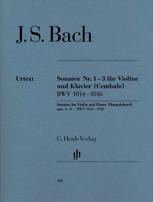 Bach, J S: Sonatas for Violin and Piano (Harpsichord) 1-3 BWV 1014-1016