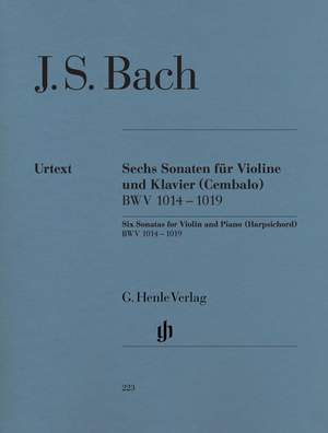 Bach, J S: Six Sonatas for Violin and Piano (Harpsichord) BWV 1014 - 1019