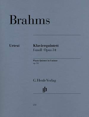 Brahms, J: Klavierquintett f-Moll F minor op. 34