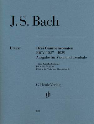 Bach, J S: Sonatas for Viola da Gamba and Harpsichord BWV 1027-1029