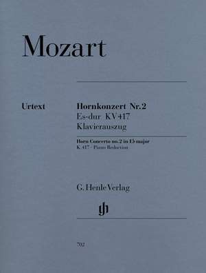 Mozart, W A: Concerto for Horn and Orchestra No. 2 E flat major (with solo parts in E flat and F) KV 417