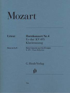 Mozart, W A: Concerto for Horn and Orchestra no. 4 Eb major E flat major