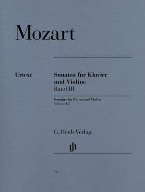 Mozart, W A: Sonatas for Piano and Violin Vol. 3