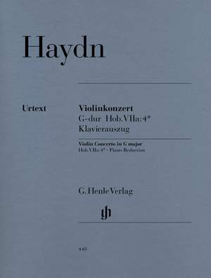 Haydn, J: Konzert für Violine und Orchester G-Dur G major Hob. VIIa:4