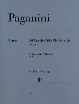 Paganini, N: 24 Capricci (with marked and unmarked parts) op. 1