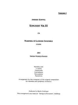 Anders Koppel: Concerto No. 3 For Marimba And Chamber Ensemble