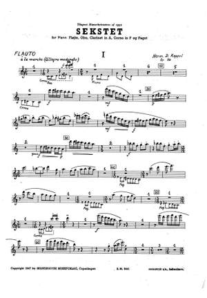 Koppel: Sekstet, op.36 (Wind Parts)