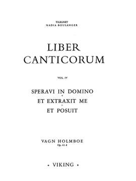 Vagn Holmboe: Speravi In Domino Op.61d