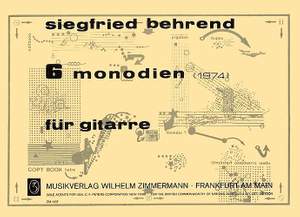 Siegfried Behrend: Sechs Monodien