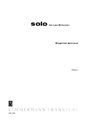 Siegfried Behrend: Solo für Leo Brouwer