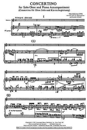 Nikos Skalkottas: Nikos Skalkottas: Concertino For Oboe And Piano