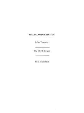 John Tavener: The Myrrh-Bearer (Viola Part)