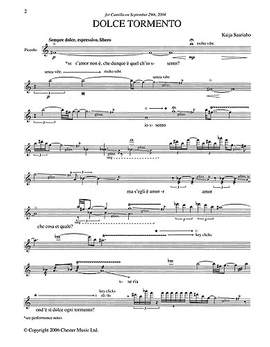 Kaija Saariaho: Dolce Tormento (Solo Piccolo)