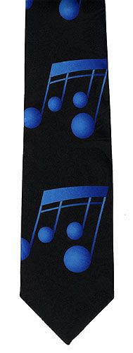 Tie Blue Notes Polyester Gift