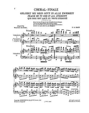 Johann Sebastian Bach: Praise Be To God In All Eternity [Choral-Finale]