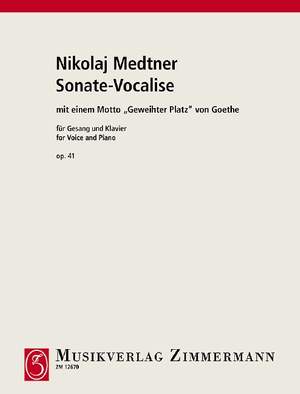 Medtner, N: Sonata Vocalise op. 41/1