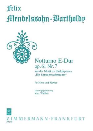 Mendelssohn: Notturno Emaj Op61/7 Hn Pft