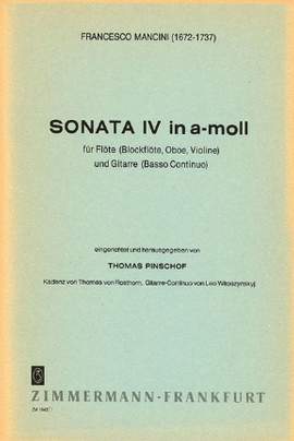 Mancini, F: Sonata IV a-Moll A minor