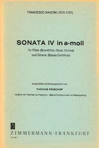 Mancini, F: Sonata IV A minor