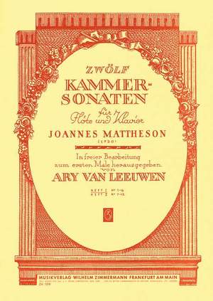 Mattheson, J: Zwölf Kammersonaten Issue 1 Nr. 1-6