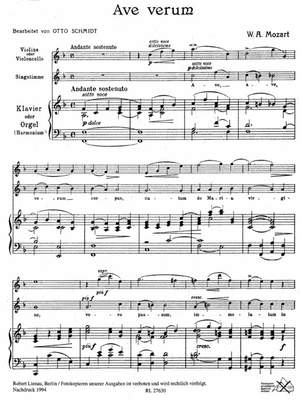 Mozart, W A: Ave verum 18