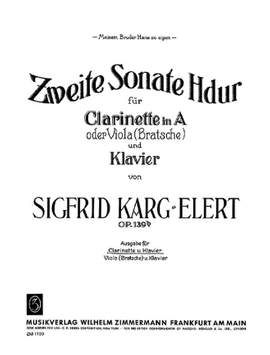 Karg-Elert, S: 2. Sonata B major B major op. 139b