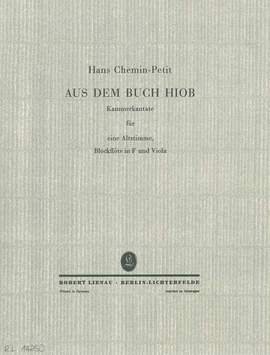 Hans Chemin-Petit: Aus dem Buche Hiob