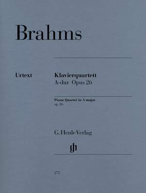 Brahms, J: Piano Quartet A major op. 26