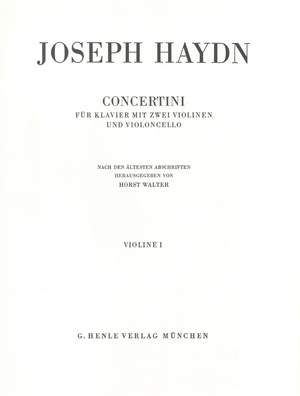 Haydn, J: Concertini for Piano (Harpsichord) with two Violins and Violoncello