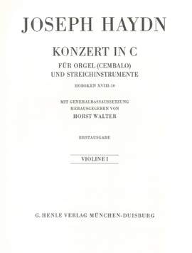 Haydn, J: Concerto for Organ (Harpsichord) with String instruments C major (First Edition) C major