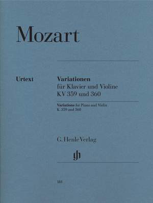 Mozart, W A: Variations for Piano and Violin