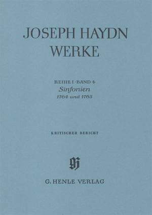 Franz Joseph Haydn: Sinfonias 1764 And 1765 Critical Report