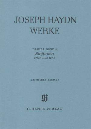 Franz Joseph Haydn: Sinfonias 1764 And 1765 Critical Report