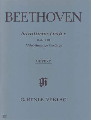 Beethoven, L v: Complete Songs for Voice and Piano Band III