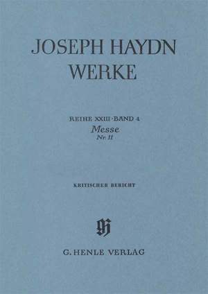 Franz Joseph Haydn: Reihe XXIII Band 4 - Messe No.11