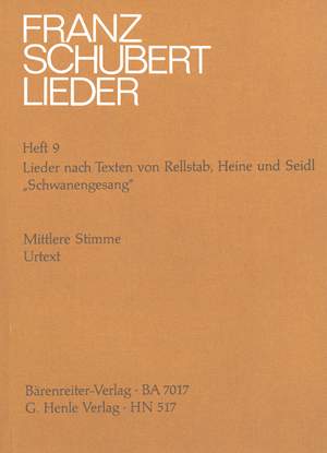 Schubert, F: Songs with Lyrics by Rellstab, Heine and Seidl