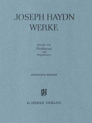 Franz Joseph Haydn: Notturni mit Orgelleiern Kritischer Bericht