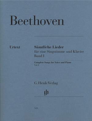 Beethoven, L v: Complete Songs for Voice and Piano Vol. I