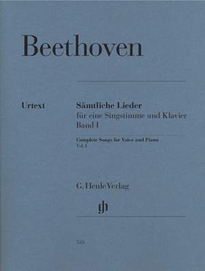 Beethoven: Complete Songs for Voice and Piano Vol. I