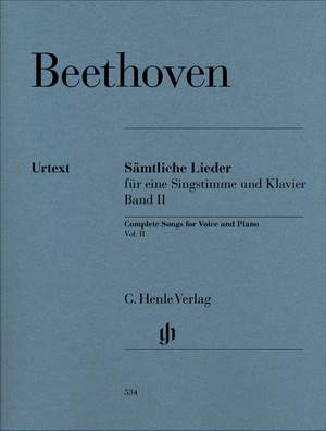Beethoven, L v: Complete Songs for Voice and Piano Vol. II