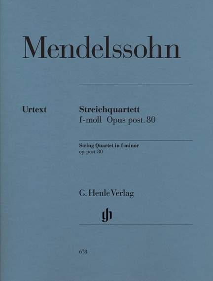 Mendelssohn: String Quartet f minor op. post. 80