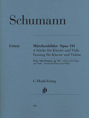 Schumann, R: Fairy-Tale Pictures for Viola and Piano op. 113