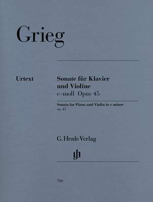 Grieg, E: Sonate für Klavier und Violine c-Moll C minor op. 45